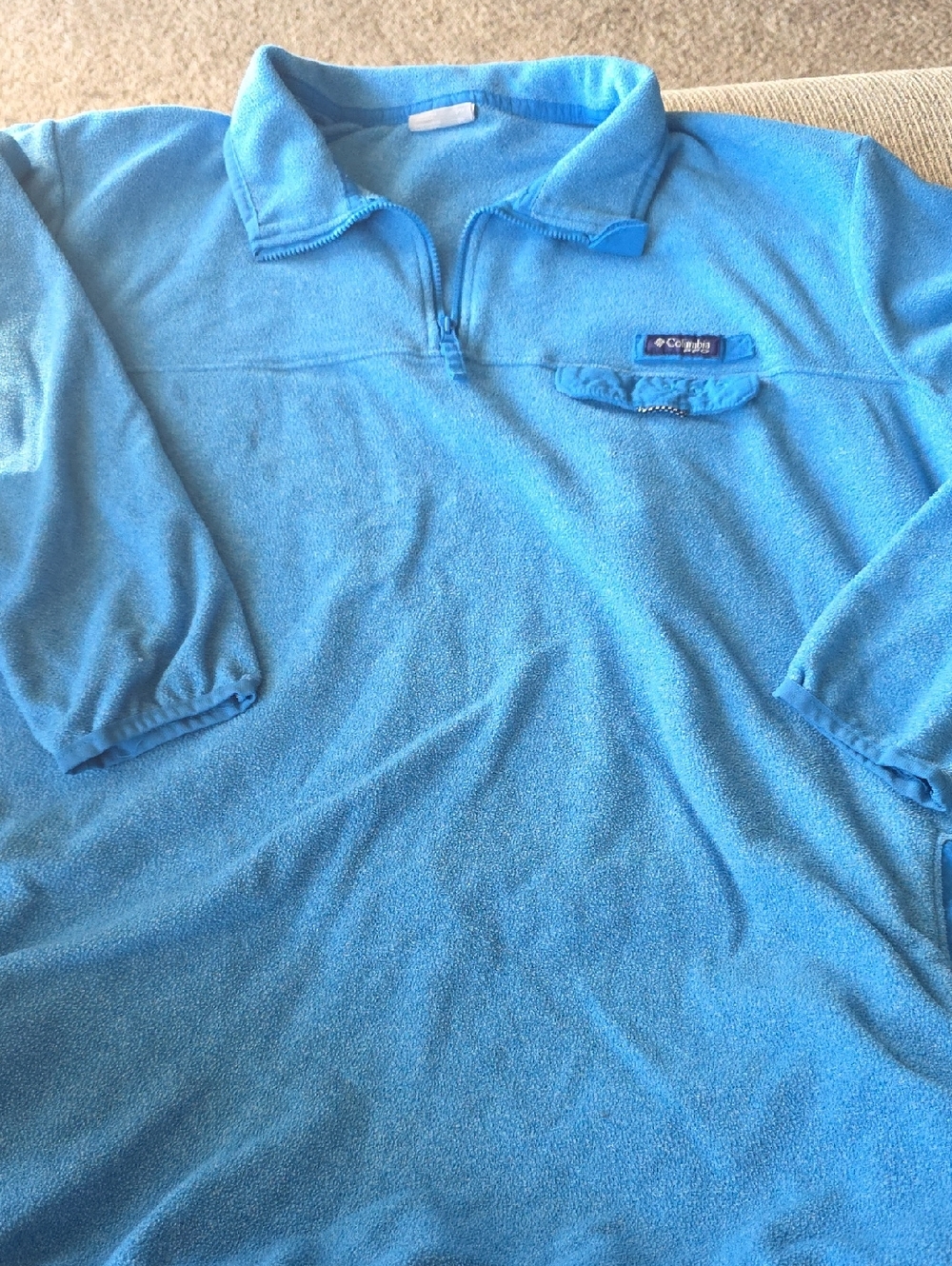 Columbia Blue Quarter-Zip Fleece Pullover